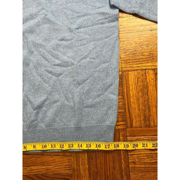 New Bloomingdale Sweater Mens Large Pullover Cashmere Light Blue L NWT $228 - Picture 6 of 7